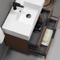 Floating Bathroom Vanity, Modern, Walnut, 32